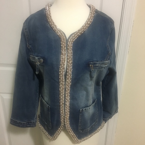 Fringed Denim Womens Jacket Tesoro Moda